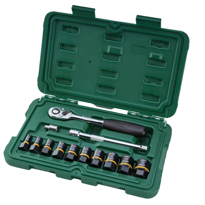 Bộ tuýp 13 chi tiết 1/4 và 3/8 inch SATA 09137 3 Bộ tuýp 13 chi tiết 1/4 và 3/8 inch SATA 09137 - Ảnh 3