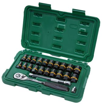 Bộ tuýp 23 chi tiết 1/4 và 3/8 inch SATA 09138 8 Bộ tuýp 23 chi tiết 1/4 và 3/8 inch SATA 09138 - Ảnh 8