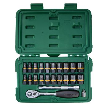 Bộ tuýp 23 chi tiết 1/4 và 3/8 inch SATA 09138 7 Bộ tuýp 23 chi tiết 1/4 và 3/8 inch SATA 09138 - Ảnh 7