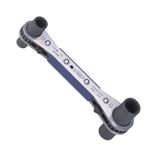 Cờ lê bánh cóc 4 đầu tuýp thân bằng thép không gỉ TOP Japan PRW-3L 2 co le banh coc 4 dau tuyp than bang thep khong gi top japan prw 3l 1711466639