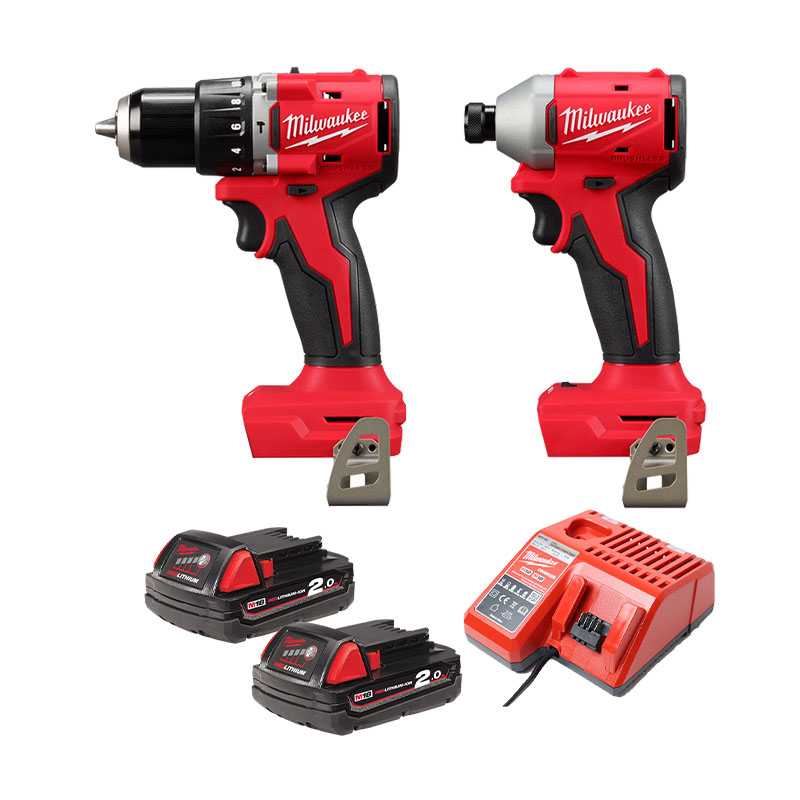 COMBO M18 Milwaukee - Máy khoan pin M18 BLPDRC + Máy bắn vít M18 BLIDR