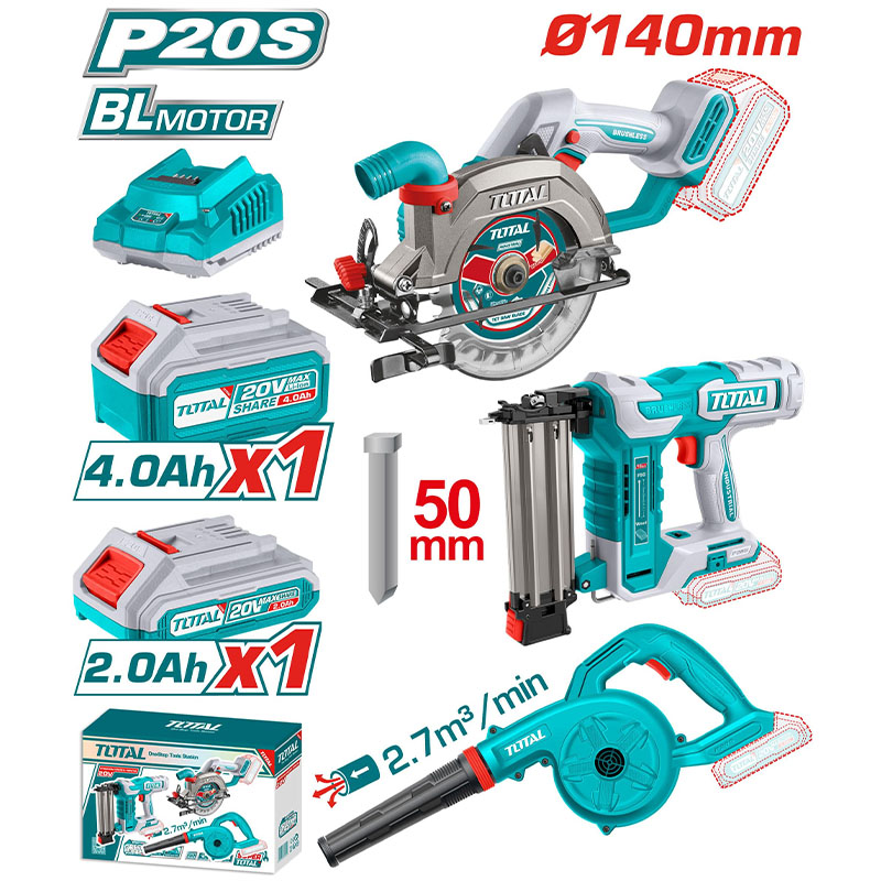 Combo Máy cưa đĩa TSLI1402 + Máy thổi TABLI20028 + Máy bắn đinh TBNLI5005 Total TOSLI240683 3 combo may cua dia tsli1402 may thoi tabli20028 may ban dinh tbnli5005 total tosli240683 1725875608