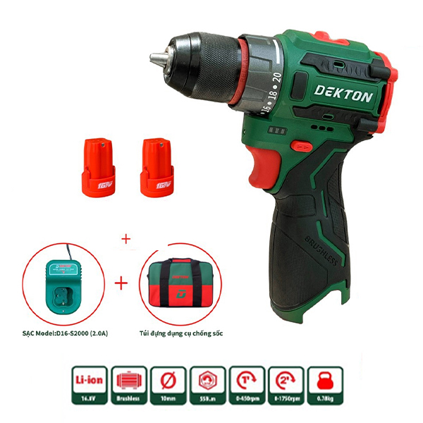 Combo máy khoan pin 16.8V Dekton D16-KVT1055PRO