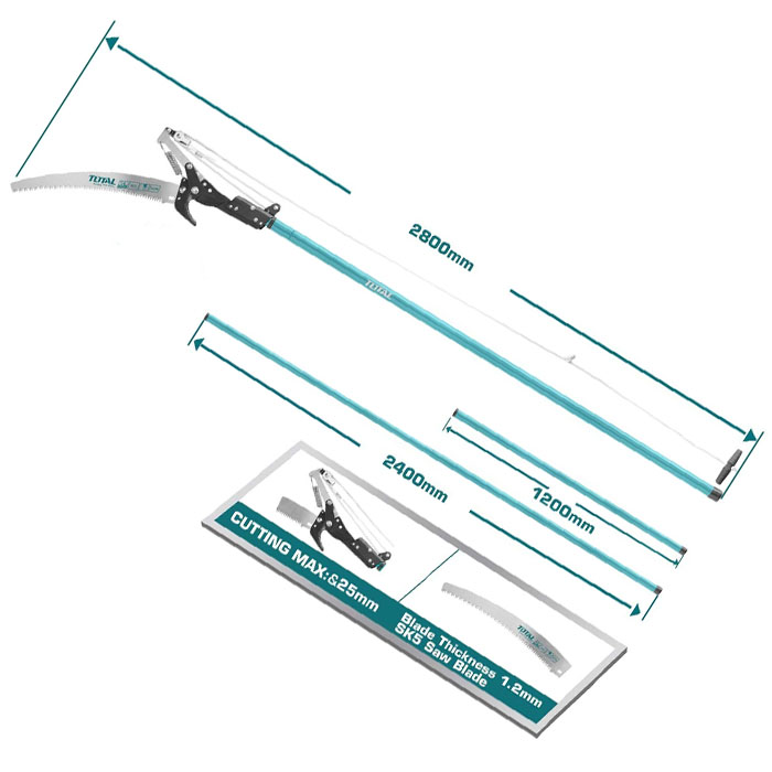 Cưa cắt cành trên cao Total THEPS25281 2.8m 2 cua cat canh tren cao total theps25281 28m 1717640249