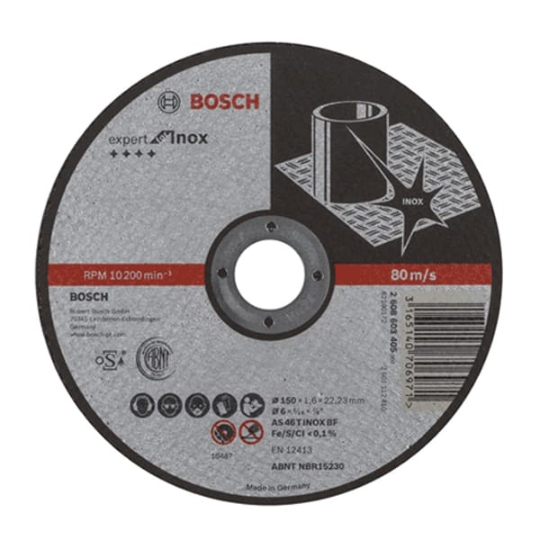 Đá cắt inox 150 x 1.6 x 22mm Bosch 2608603405