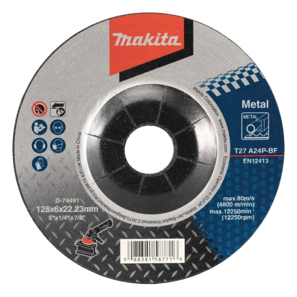Đá mài kim loại A24P 125x6.0x22.23 Makita D-74491 2 da mai kim loai a24p 125x60x2223 makita d 74491 1677572356