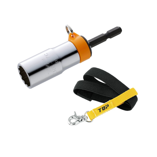 Đầu khẩu vặn ốc chuôi lục giác có móc treo và dây đeo loại 12 cạnh TOP Japan ERB-17CS 2 dau khau van oc chuoi luc giac co moc treo va day deo loai 12 canh top japan erb 17cs 1714271483