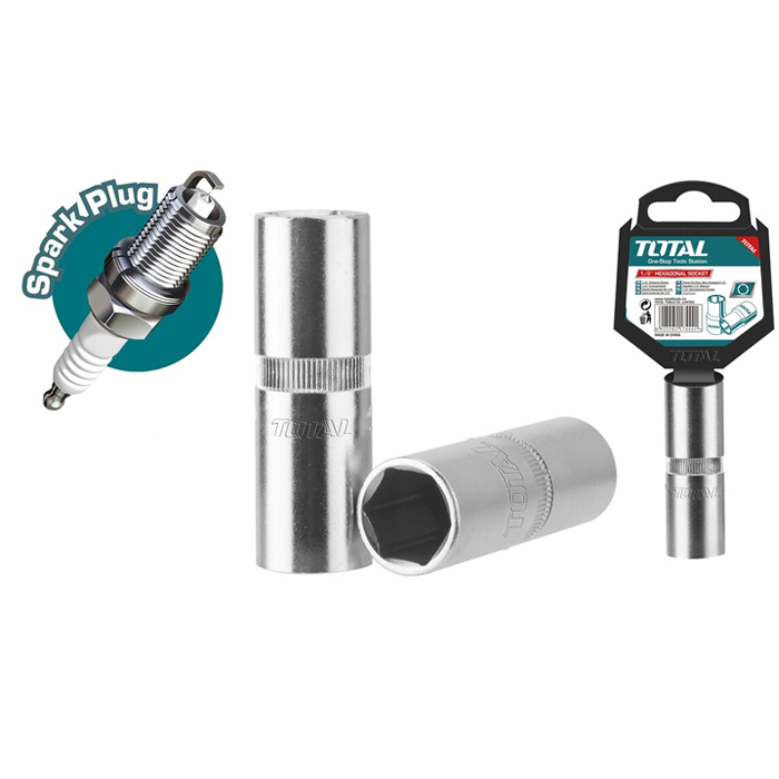 Đầu tuýp lục giác mở bugi xe máy 1/2" Total THSPS12166 16mm 3 dau tuyp luc giac mo bugi xe may 1 2 total thsps12166 16mm 1719650541