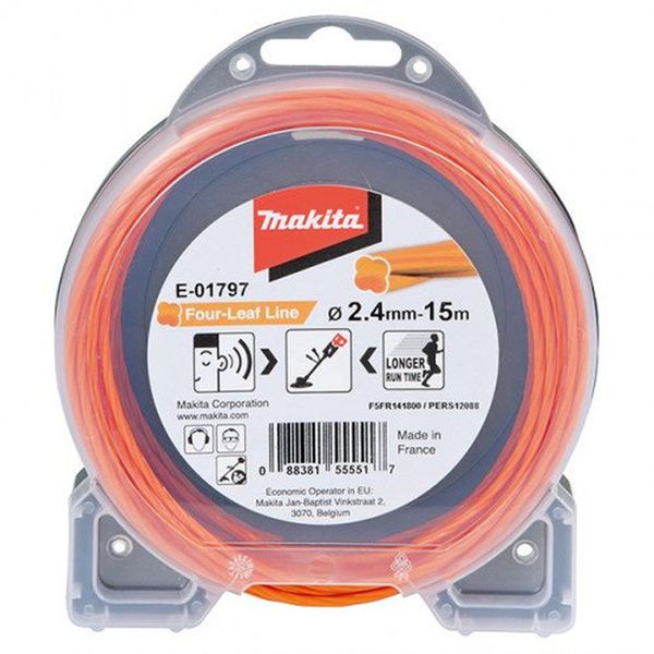 Dây cước cắt cỏ, cam 15Mx2.4mm Makita E-01797 2 day cuoc cat co cam 15mx24mm makita e 01797 1638607450