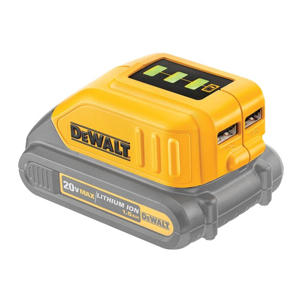 Đế chuyển nguồn 12V - 20V qua USB 2 cổng Dewalt DCB090-KR
