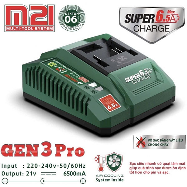 Đế sạc pin nhanh 21V Dekton M21-S65PRO 3 de sac pin nhanh 21v dekton m21 s65pro 1726900702