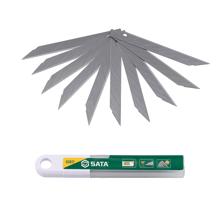Hộp 10 lưỡi dao rọc giấy SATA 93617 9x97mm