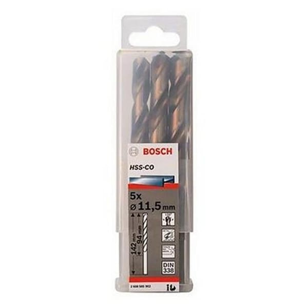 Hộp 5 mũi khoan sắt và inox 11.5mm HSS-Co Bosch 2608585902 3 hop 5 mui khoan sat va inox 115mm hss co bosch 2608585902 1661484971