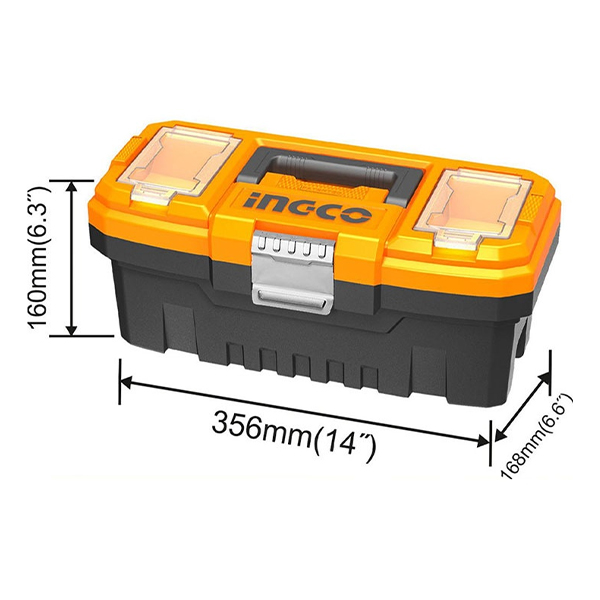 Hộp nhựa đựng công cụ 14"(khóa kim loại) Ingco PBX1402