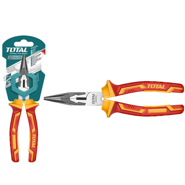 Kìm mũi nhọn cách điện 1000V Total THTIP2381 8" 3 kim mui nhon cach dien 1000v total thtip2381 8 1715746108