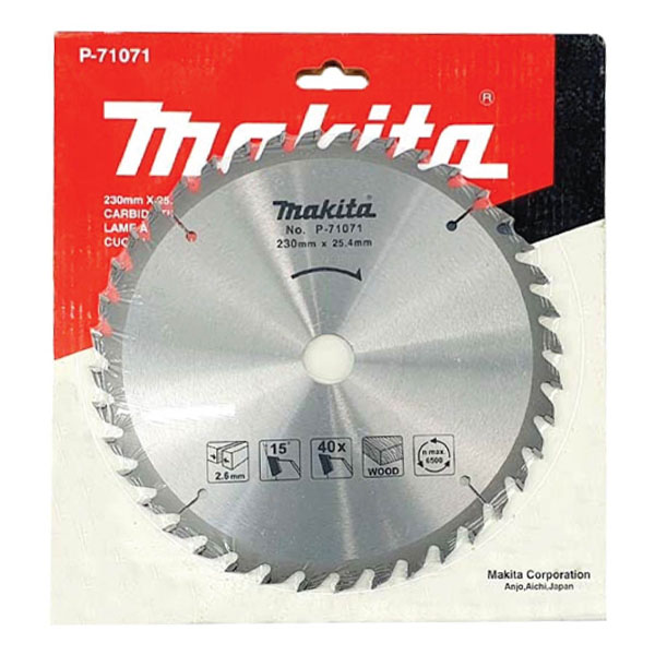 Lưỡi cắt gỗ hợp kim 40 răng 235x25.4mm Makita P-71071 2 luoi cat go hop kim 40 rang 235x254mm makita p 71071 1752635949