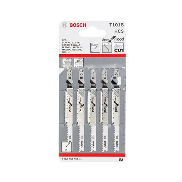 Lưỡi cưa lọng gỗ T101B (bộ 5 lưỡi) Bosch 2608630030