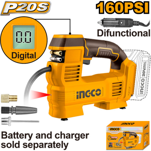 Máy bơm hơi dùng pin 20V Ingco CACLI2012 (Chưa Pin & Sạc)