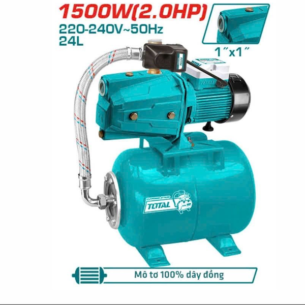 Máy bơm tăng áp chân không 1500W Total TWP415006