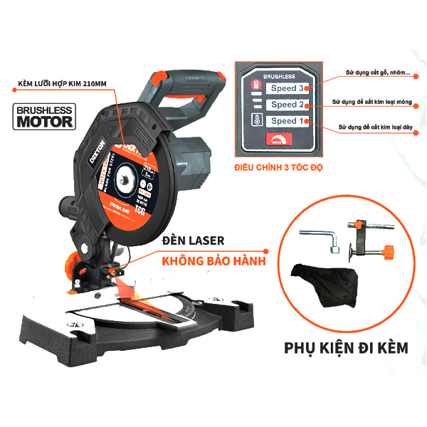 Alternative view of Máy cắt đa năng dùng pinn 21V Dekton M21-CN210Plus (Chưa Kèm Pin & Sạc)