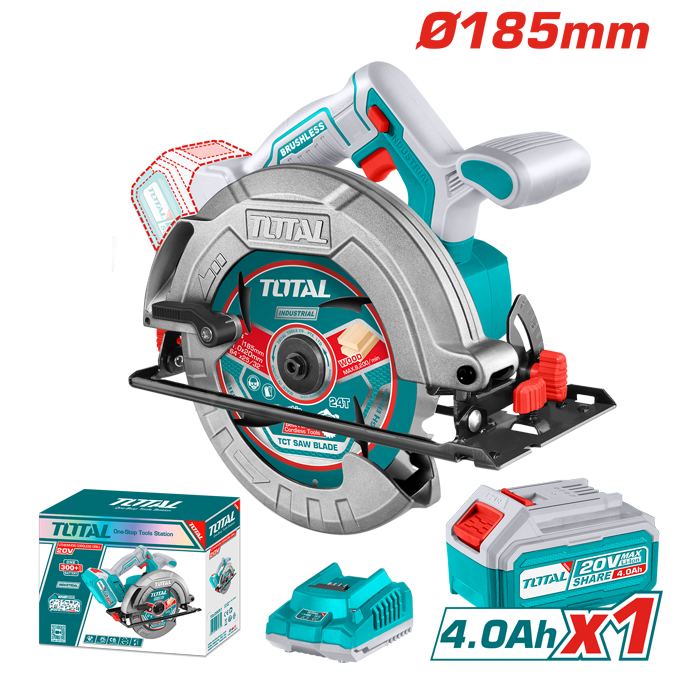 Máy cưa đĩa tròn dùng pin Total TSLI18511 20V 2 may cua dia tron dung pin total tsli18511 20v 1719559056