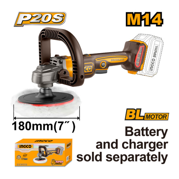 Máy đánh bóng 180mm dùng pin 20V Ingco APLI2018 (Chưa Pin Sạc) 3 may danh bong 180mm dung pin 20v ingco apli2018 chua pin sac 1727775999