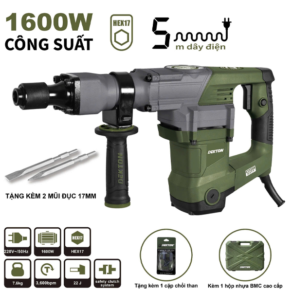 Máy đục bê tông 1600W Dekton DK-DH3901XPRO