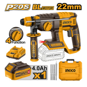 Máy khoan bê tông dùng pin 20V Ingco CRHLI202081 (1 Pin 4.0Ah & Sạc)