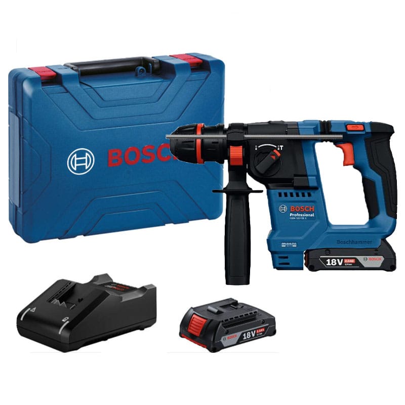 Máy khoan búa dùng pin 18V Bosch GBH 18V-18 X One-chuck (2 Pin 2.0Ah)
