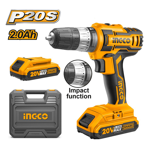 Máy khoan búa dùng pin 20V Ingco CIDLI200215