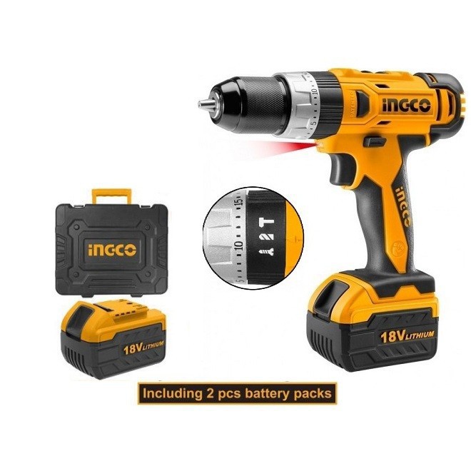 Máy khoan búa dùng pin Lithium Ingco CIDLI228180 (18V) 3 may khoan bua dung pin lithium ingco cidli228180 18v 1610349263