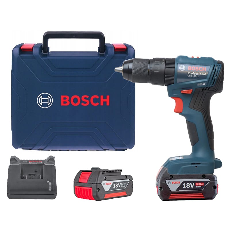 Máy khoan động lực 18V Bosch GSB 185-LI (2 Pin 3.0Ah, 1 Sạc)