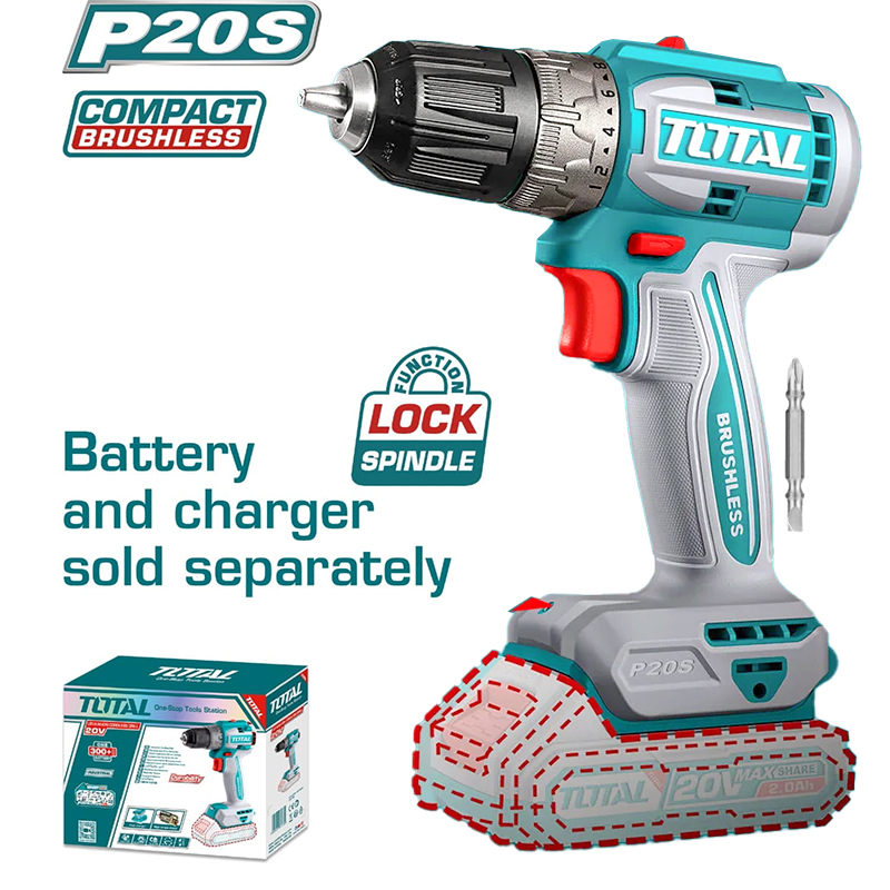 Máy khoan vặn vít dùng pin 20V Total TDLI204531 (Chưa Pin & Sạc)