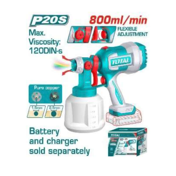Máy phun sơn dùng pin Lithium 20V Total TSGLI2004 (không kèm pin & sạc)