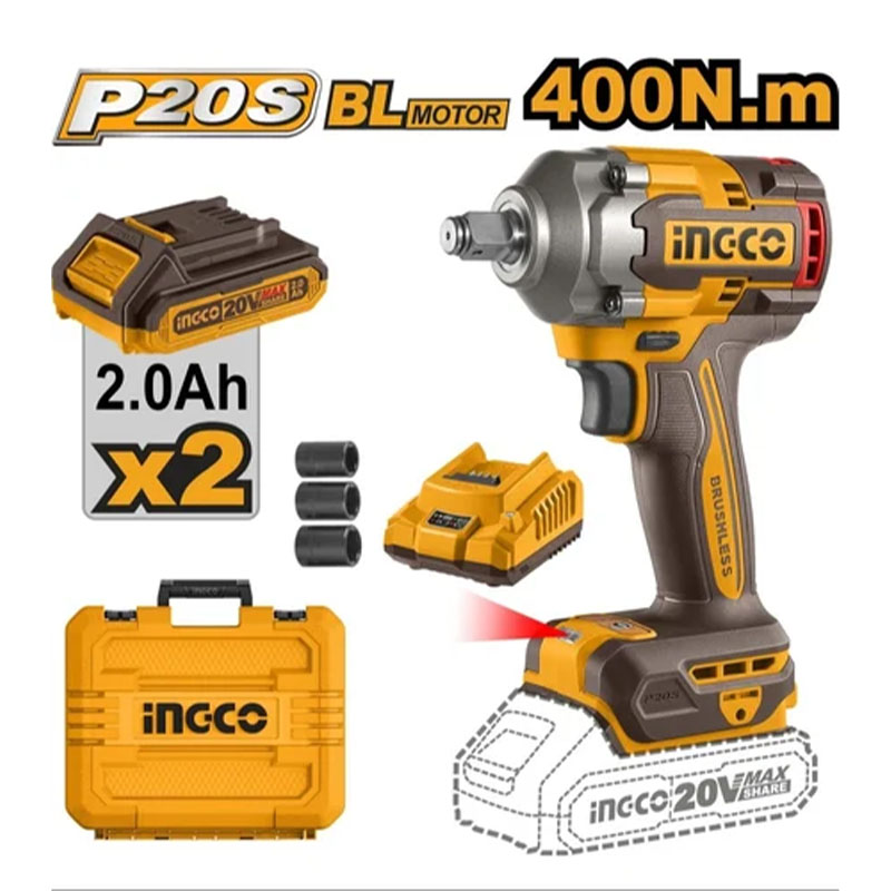 Máy vặn bu lông dùng pin 20V Ingco CIWLI2040 (2 Pin 2.0Ah, 1 Sạc) 2 may van bu long dung pin 20v ingco ciwli2040 2 pin 20ah 1 sac 1727751550