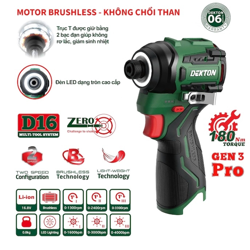 Máy vặn vít dùng pin 16.8V Dekton D16-CV180PRO 2 may van vit dung pin 168v dekton d16 cv180pro 1742631610