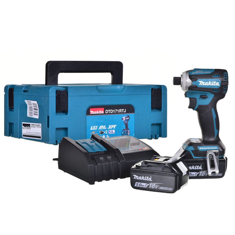 Máy vặn vít dùng pin 18V Makita DTD171RTJ (2 Pin 5.0Ah, 1 Sạc nhanh)