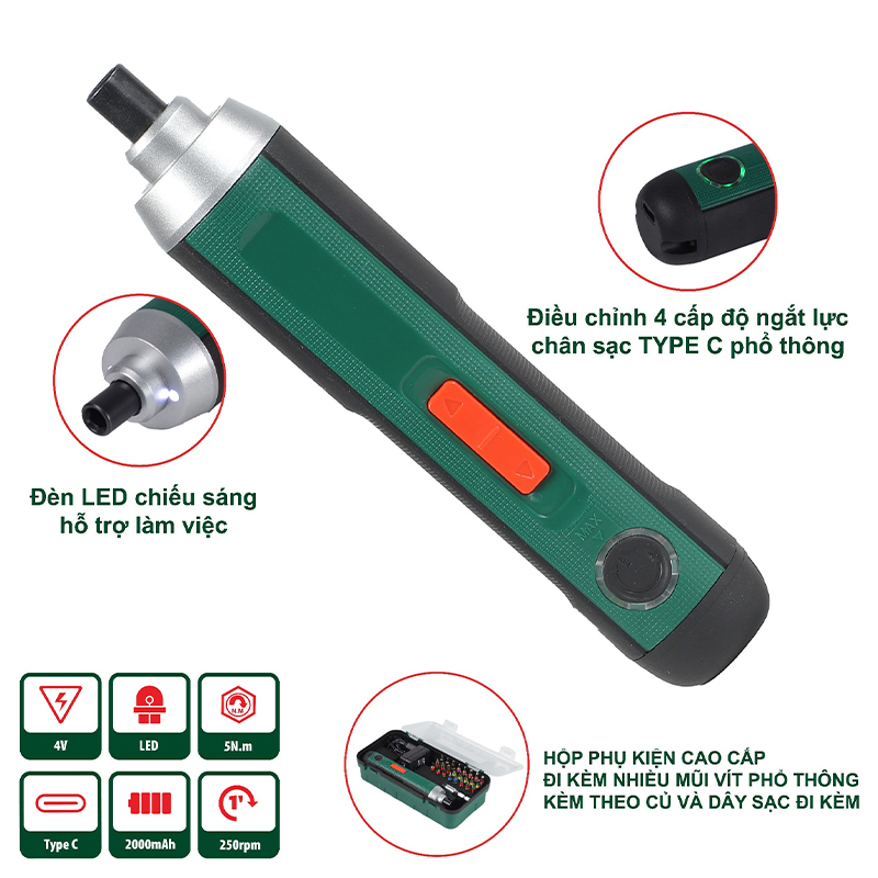 Máy vặn vít mini dùng pin 4V Dekton DK-CV0501 3 may van vit mini dung pin 4v dekton dk cv0501 1714360226