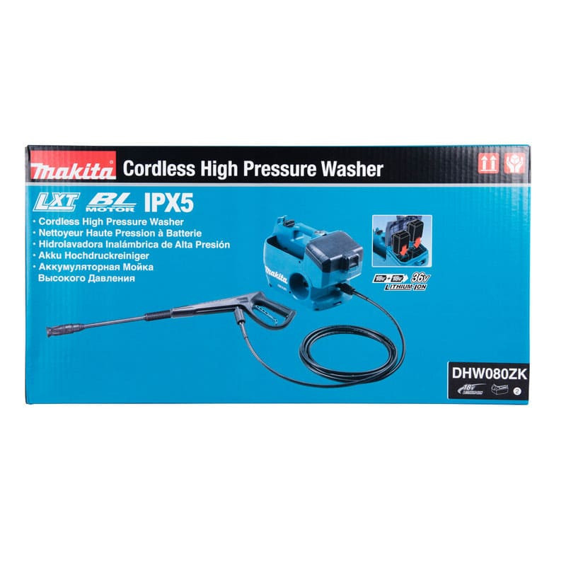 Alternative view of Máy xịt rửa áp lực cao dùng pin Makita DHW080ZK (BL) (18Vx2) (Chưa pin, sạc)