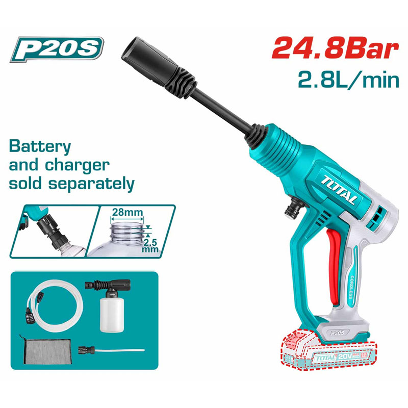 Máy xịt rửa dùng pin 20V Total TPWLI2036 (Chưa Pin Sạc)