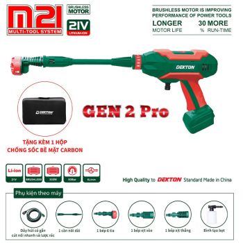 Máy xịt rửa dùng pin Dekton M21-SRX1401Plus (Chưa Pin & Sạc) 4 Máy xịt rửa dùng pin Dekton M21-SRX1401Plus (Chưa Pin & Sạc) - Ảnh 4