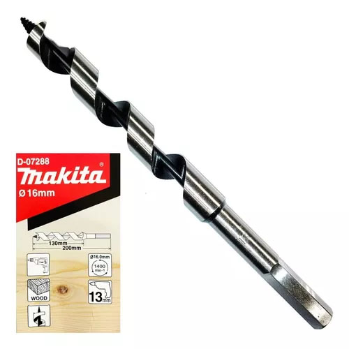 Mũi khoan gỗ xoắn ốc chuôi thẳng 16x200mm Makita D-07288