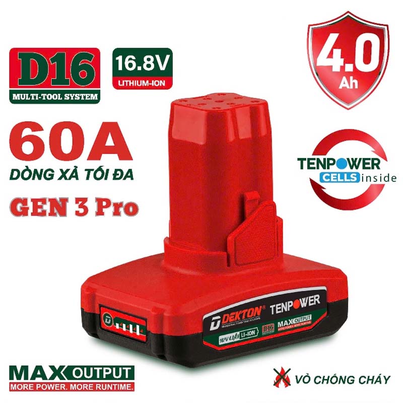 Pin Dekton 16.8V 4.0Ah D16-B4060PRO
