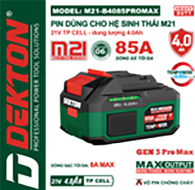 Pin Dekton 21V 4.0Ah M21-B4085PROMAX