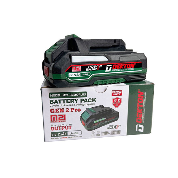 Pin sạc 21V 2.5Ah Dekton M21-B2500TP 2 pin sac 21v 25ah dekton m21 b2500tp 1726900874