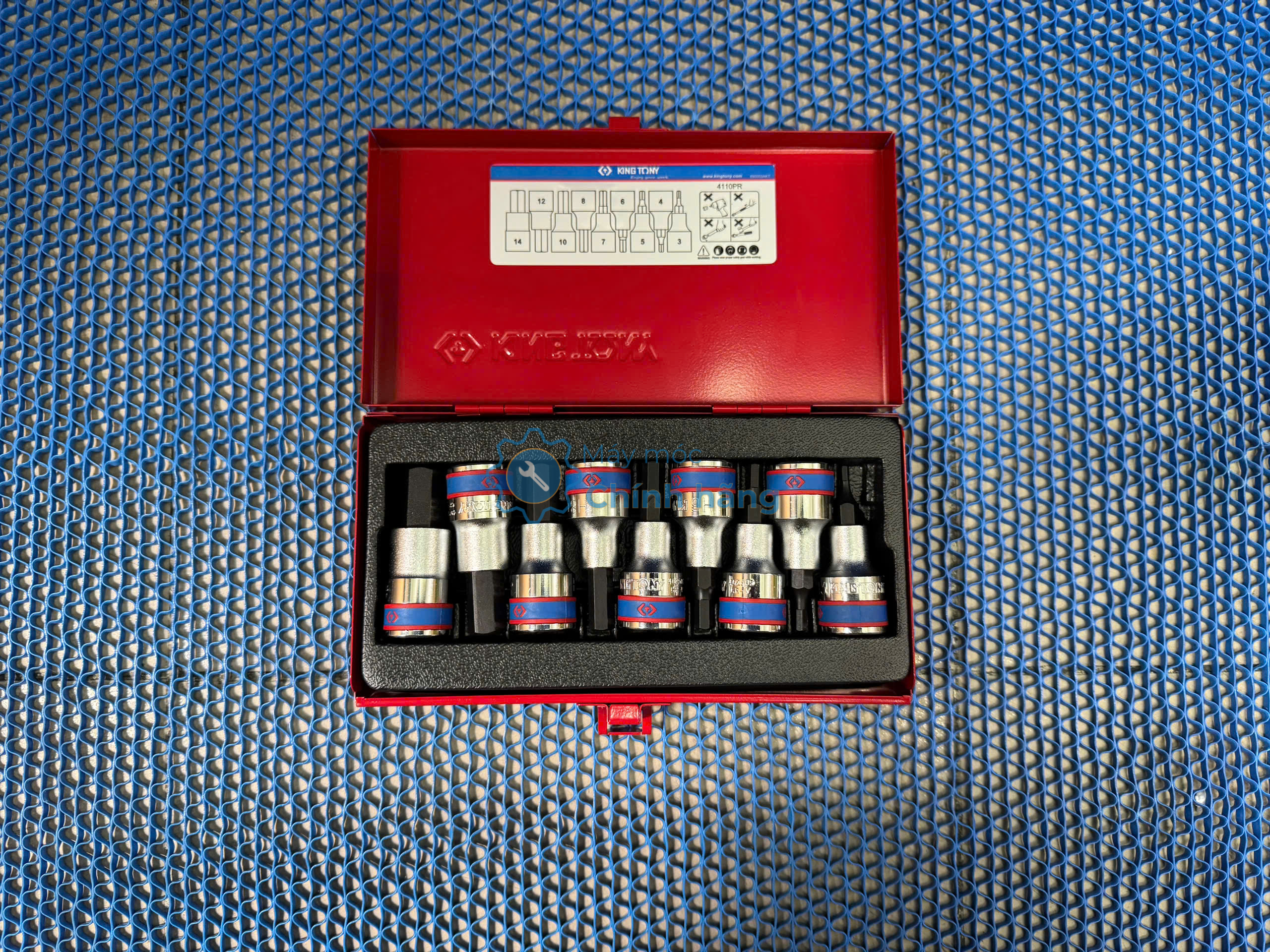 Bộ tuýp 9 chi tiết mũi lục giác Kingtony 4110PR 1/2" – Đủ size 3–14mm cho gara & xưởng cơ khí 11 Bộ tuýp 9 chi tiết mũi lục giác Kingtony 4110PR 1/2