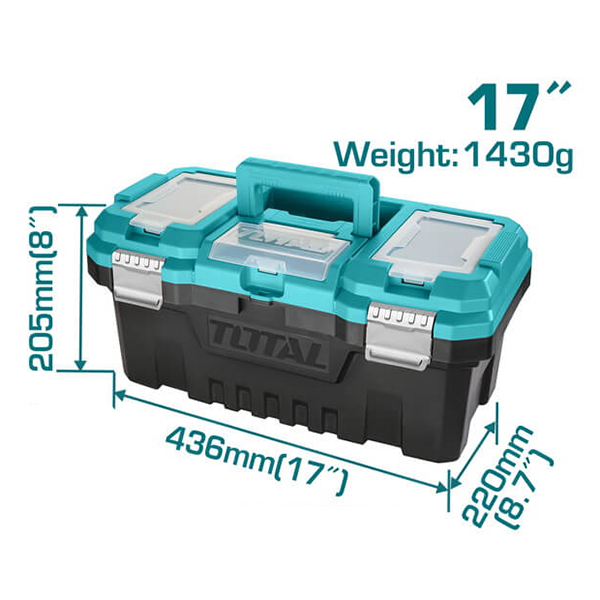 Thùng đựng đồ nghề 17 Inch khóa kim loại Total TPBX0172