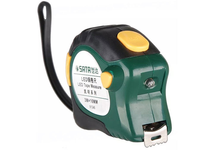Thước cuốn thép có đèn LED 3.5m Sata 91346 2 thuoc cuon thep co den led 35m sata 91346 1580731753