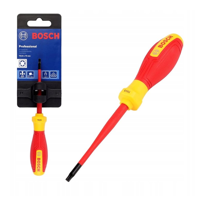 Tua vít cách điện VDE đầu bông TX15 Bosch 1600A02NC6 3 tua vit cach dien vde dau bong tx15 bosch 1600a02nc6 1728891983