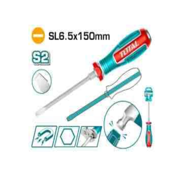 Tua vít dẹp đóng xuyên SL6.5x150mm Total TGTSL6150 2 tua vit dep dong xuyen sl65x150mm total tgtsl6150 1749612273